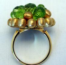 geelgouden ring met Peridot
