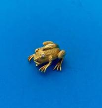 Gouden broche, kikker